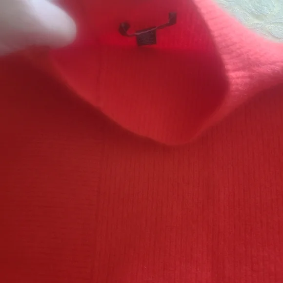 Saks Fifth Avenue Cashmere Red Turtleneck Sweater - Picture 9 of 11